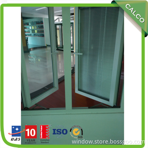 Aluminum Casement Window Panel Frame With Internal Blinds